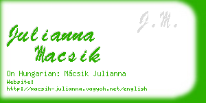 julianna macsik business card