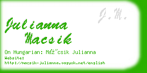 julianna macsik business card